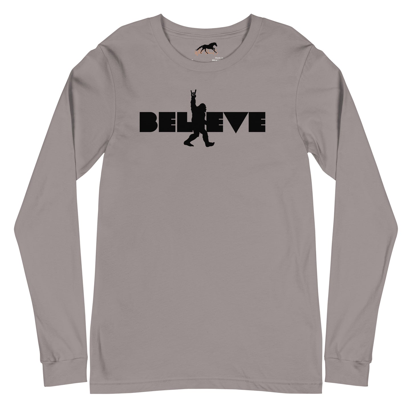 Unisex Long Sleeve Tee- Believe, Bigfoot