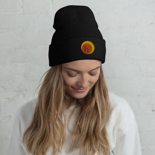 Cuffed Beanie Cap- Embroidered emblem PNW inspired