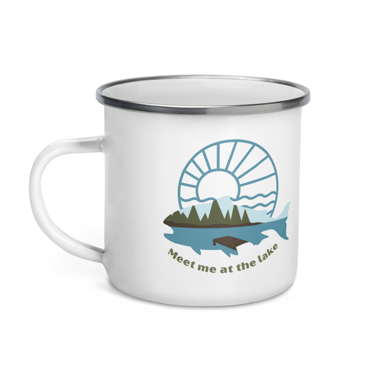 Enamel Mug- sturdy camping, fishing at the lake