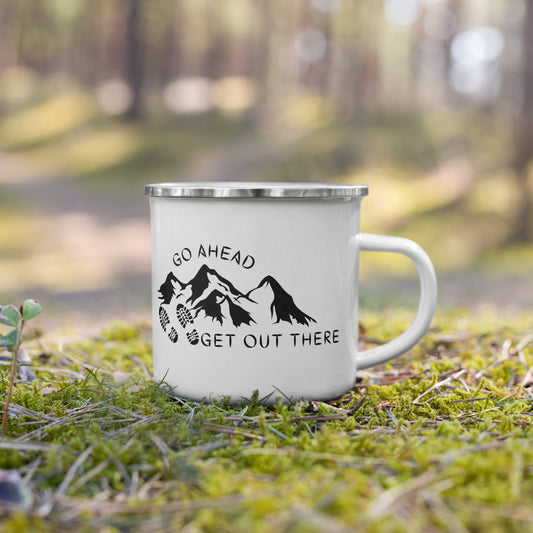 Enamel Mug- sturdy camping, get outside