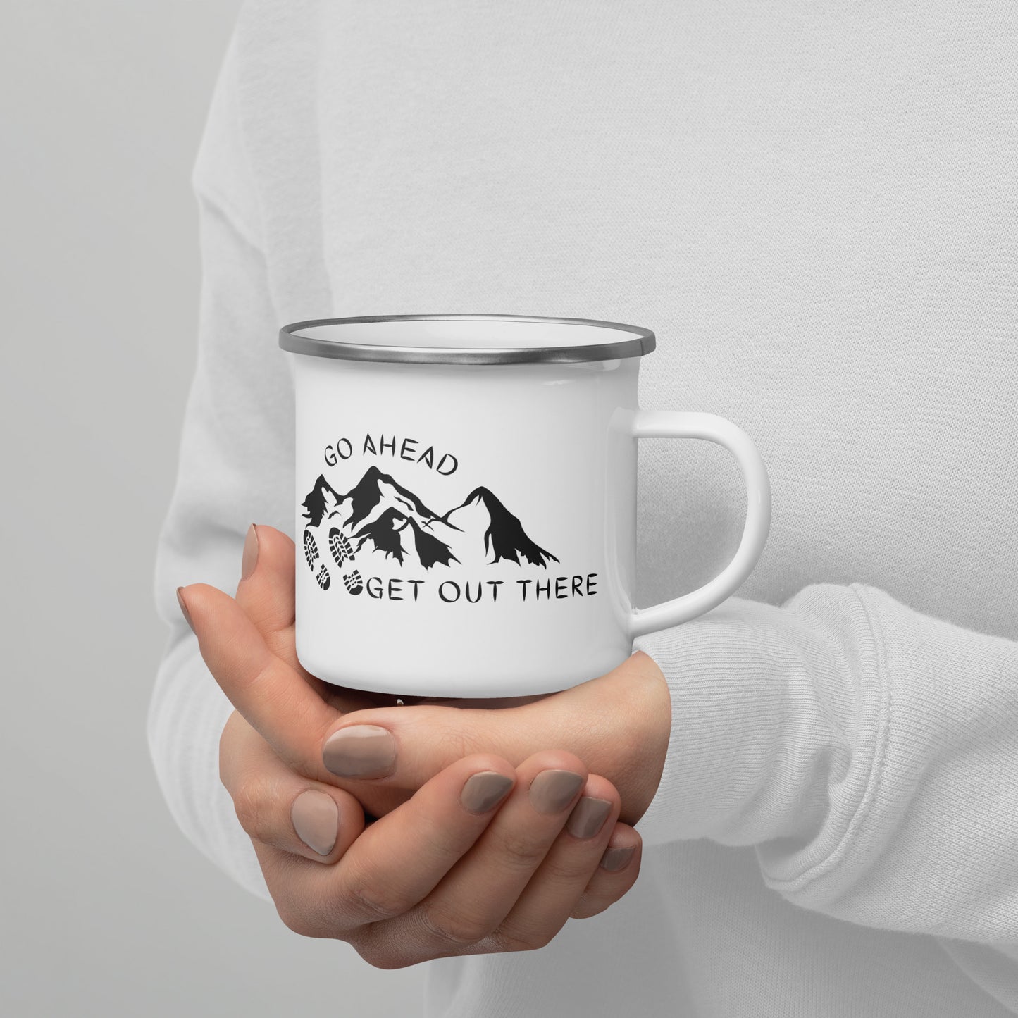 Enamel Mug- sturdy camping, get outside