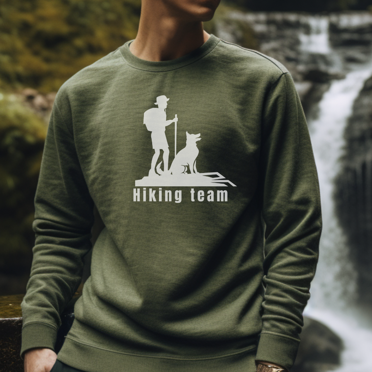 Unisex Sweatshirt - Hiking team, dog and man