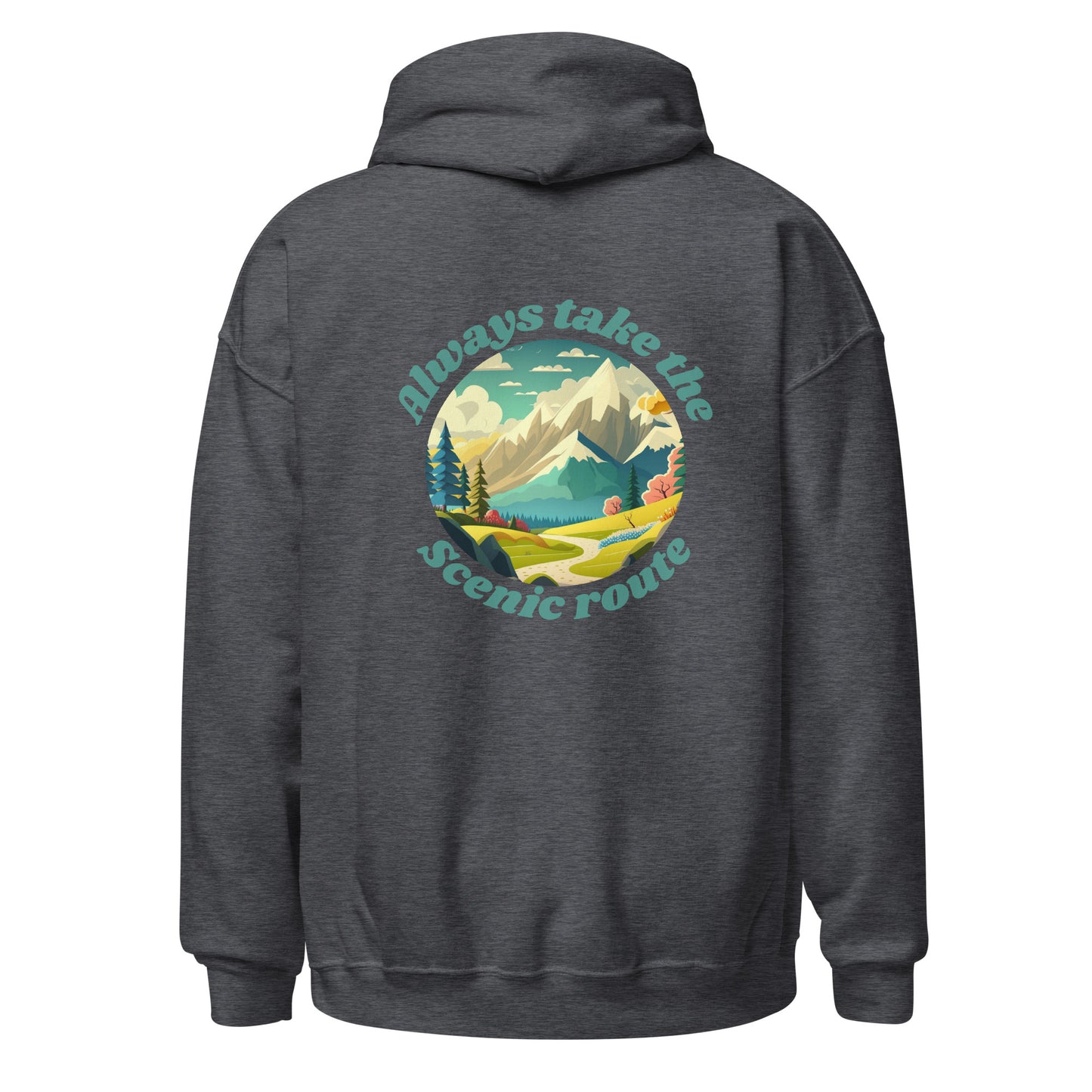 Unisex Hoodie- back design, scenic route