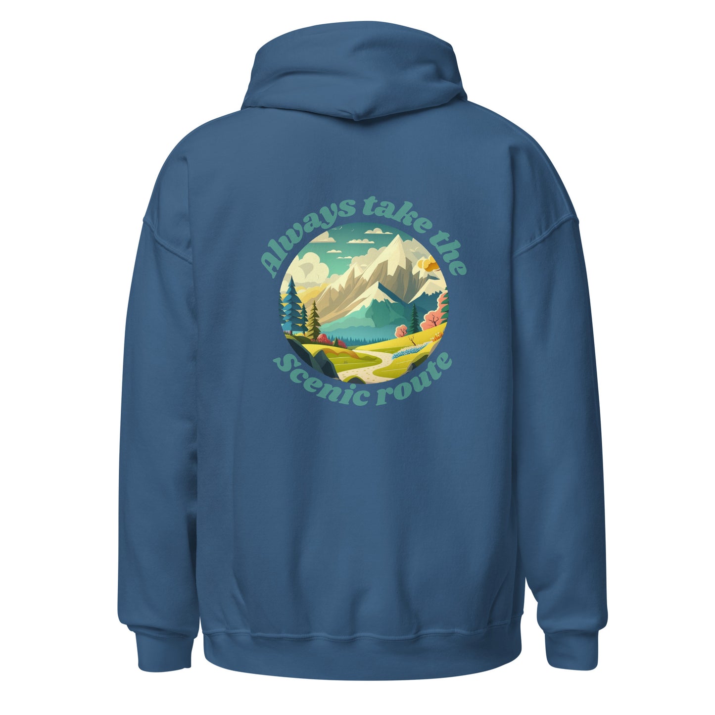 Unisex Hoodie- back design, scenic route