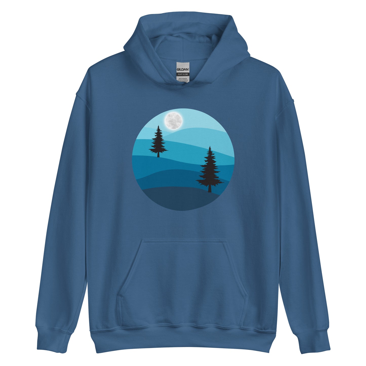 Unisex Hoodie- trees and moon