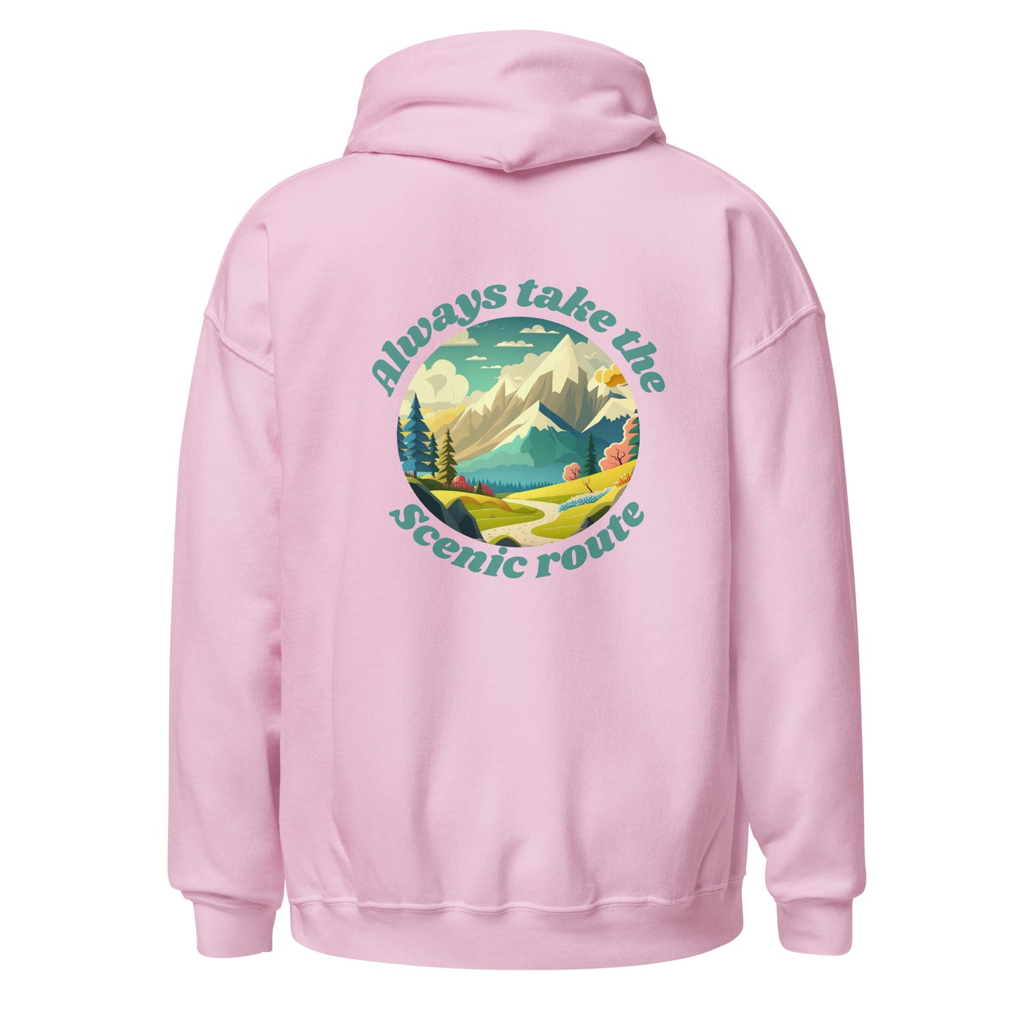 Unisex Hoodie- back design, scenic route