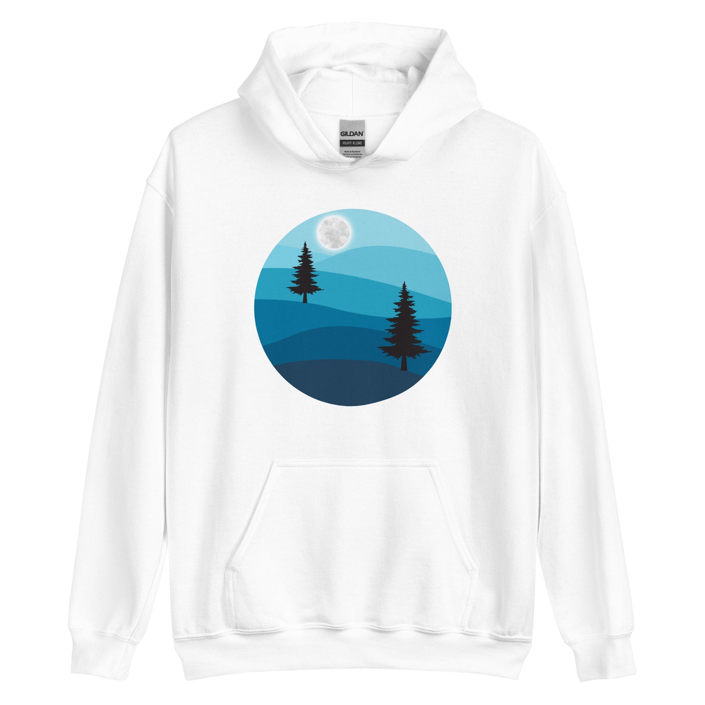 Unisex Hoodie- trees and moon