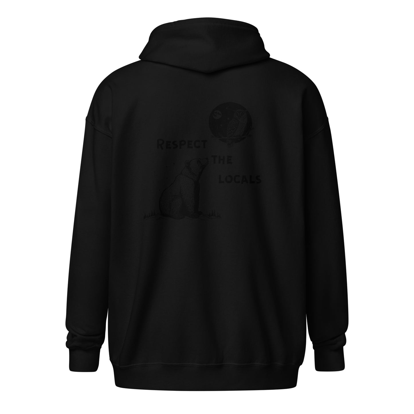 Unisex Heavy Blend Zip Hoodie- Respect wildlife, back design