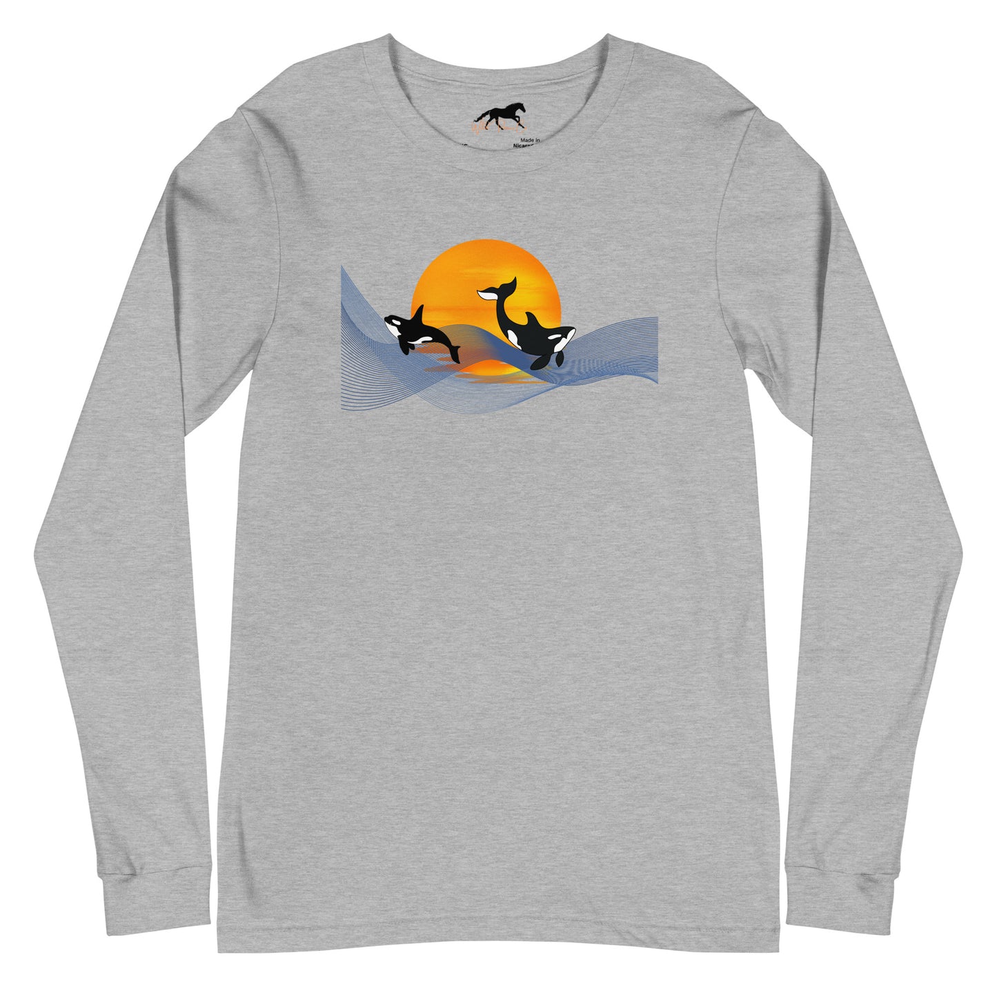 Unisex Long Sleeve Tee- Orcas, sun