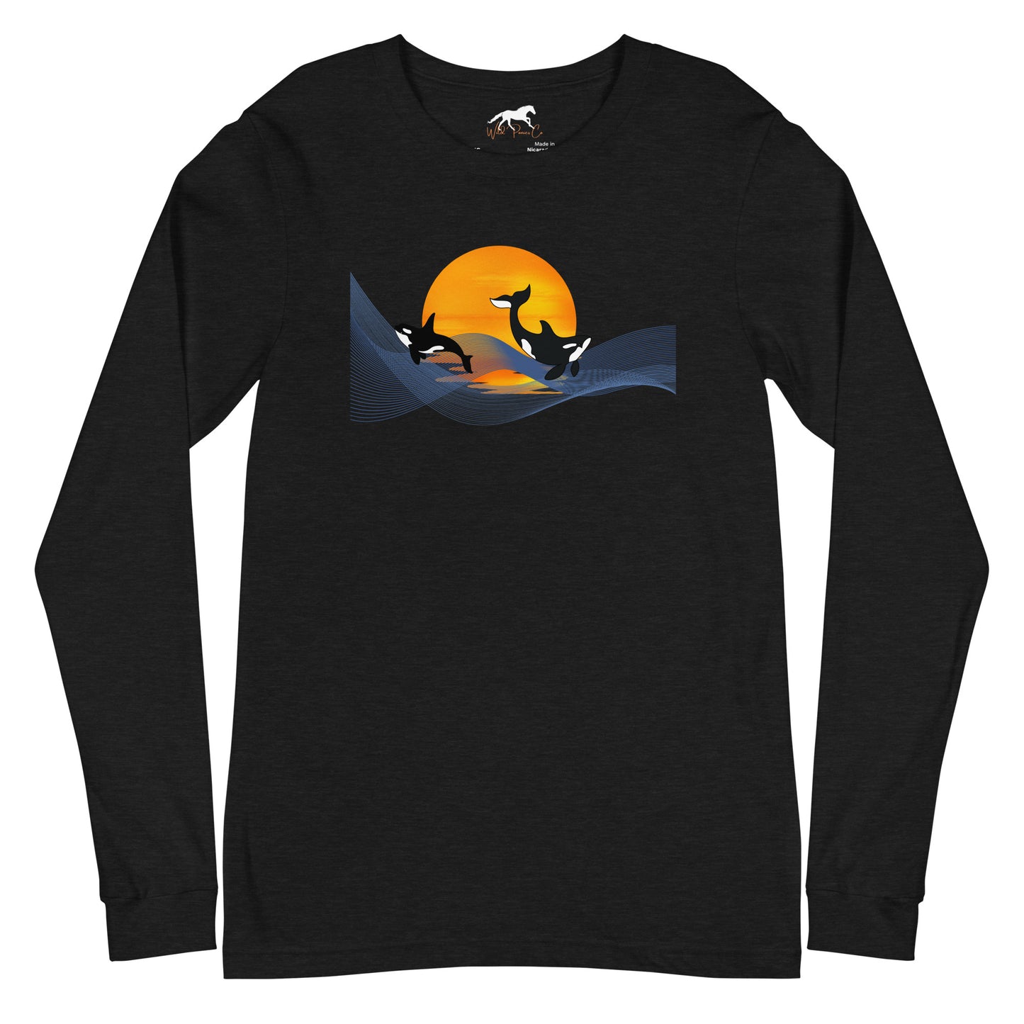 Unisex Long Sleeve Tee- Orcas, sun