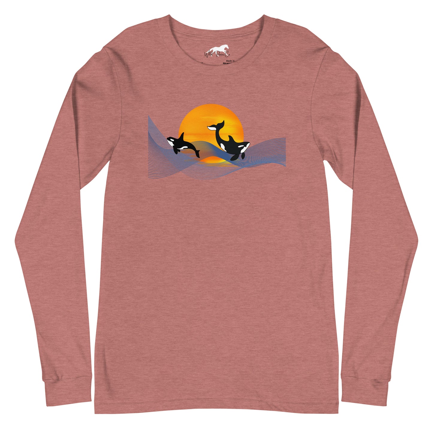 Unisex Long Sleeve Tee- Orcas, sun