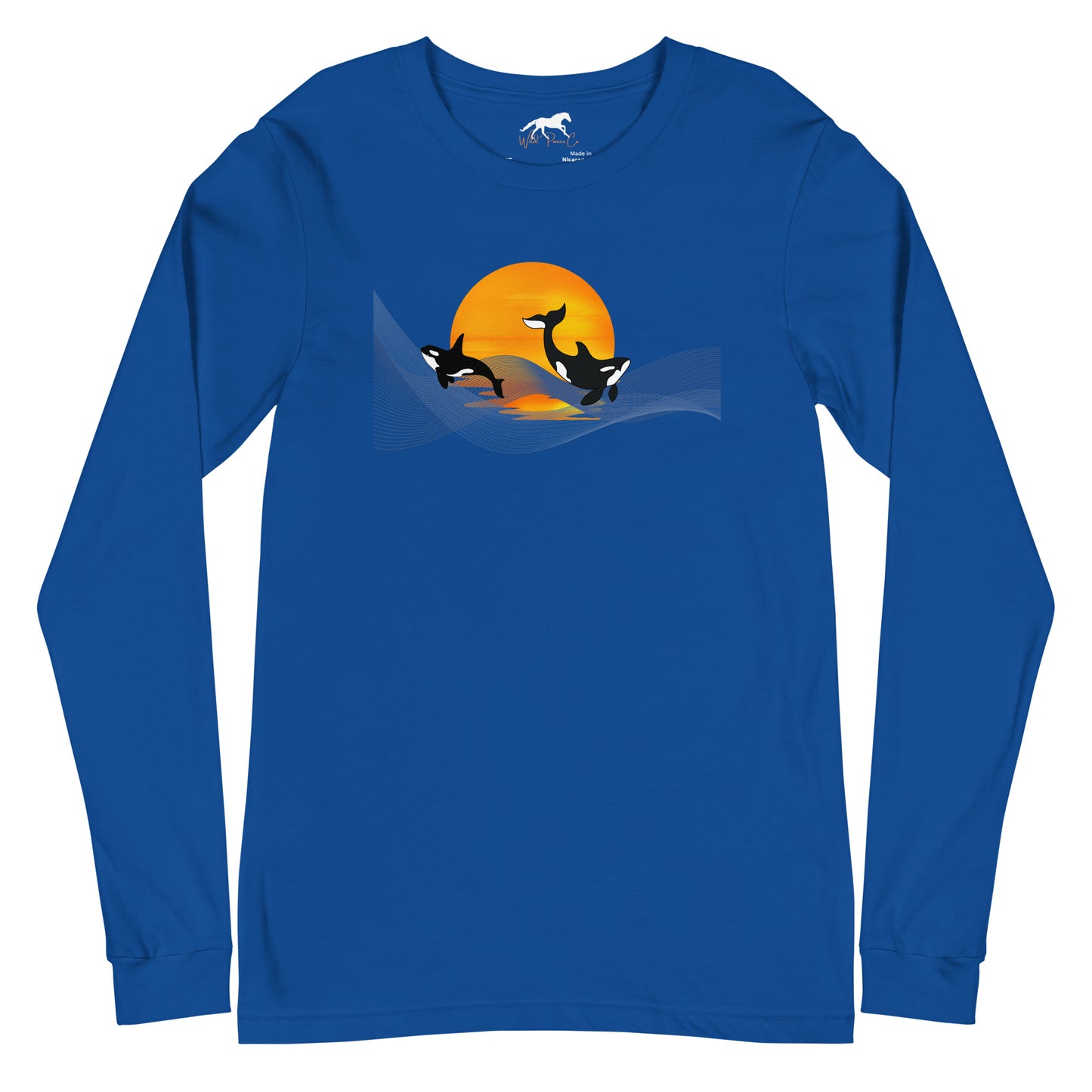 Unisex Long Sleeve Tee- Orcas, sun