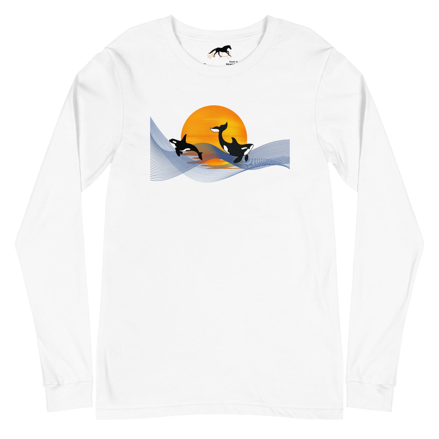 Unisex Long Sleeve Tee- Orcas, sun