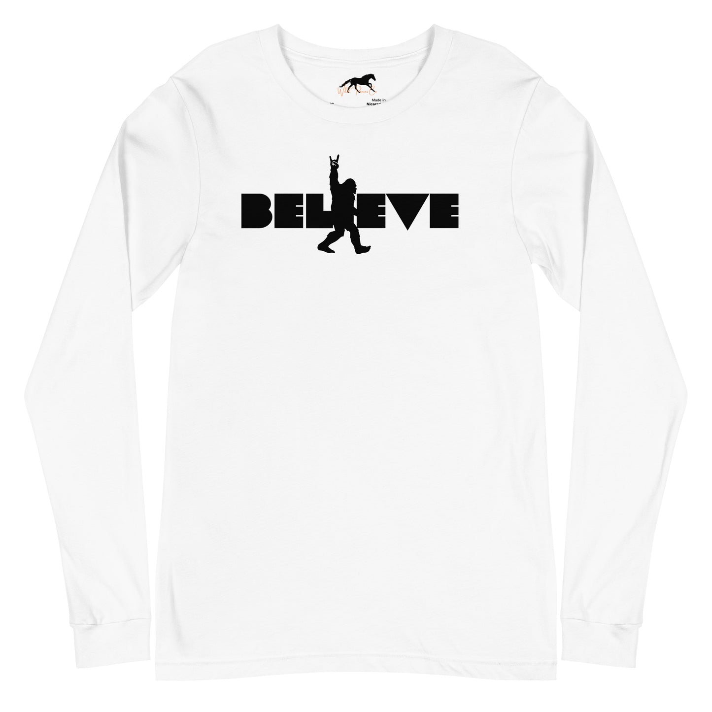 Unisex Long Sleeve Tee- Believe, Bigfoot