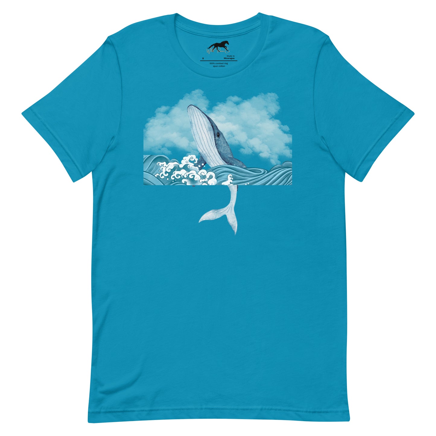 Unisex T-shirt with breaching whale