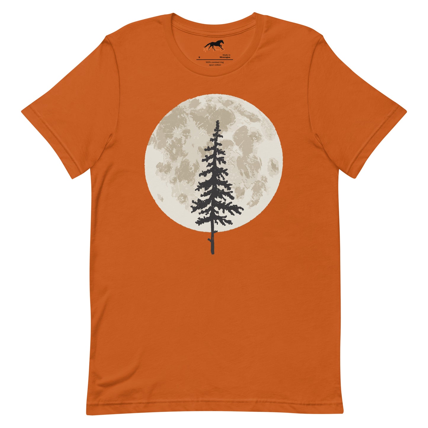 Unisex T-shirt - Moon and lone pine tree