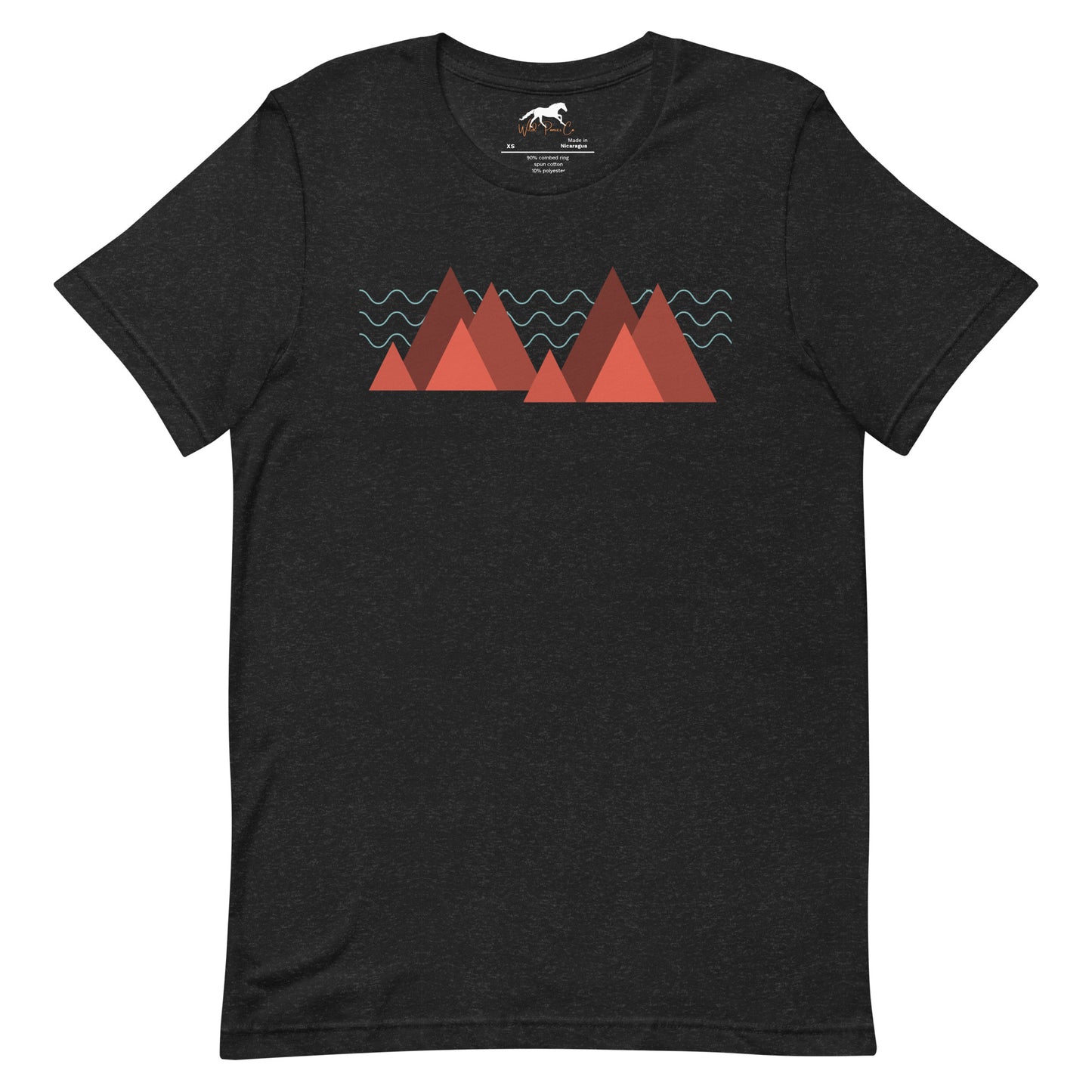 Unisex T-shirt Geometric mountains and clouds