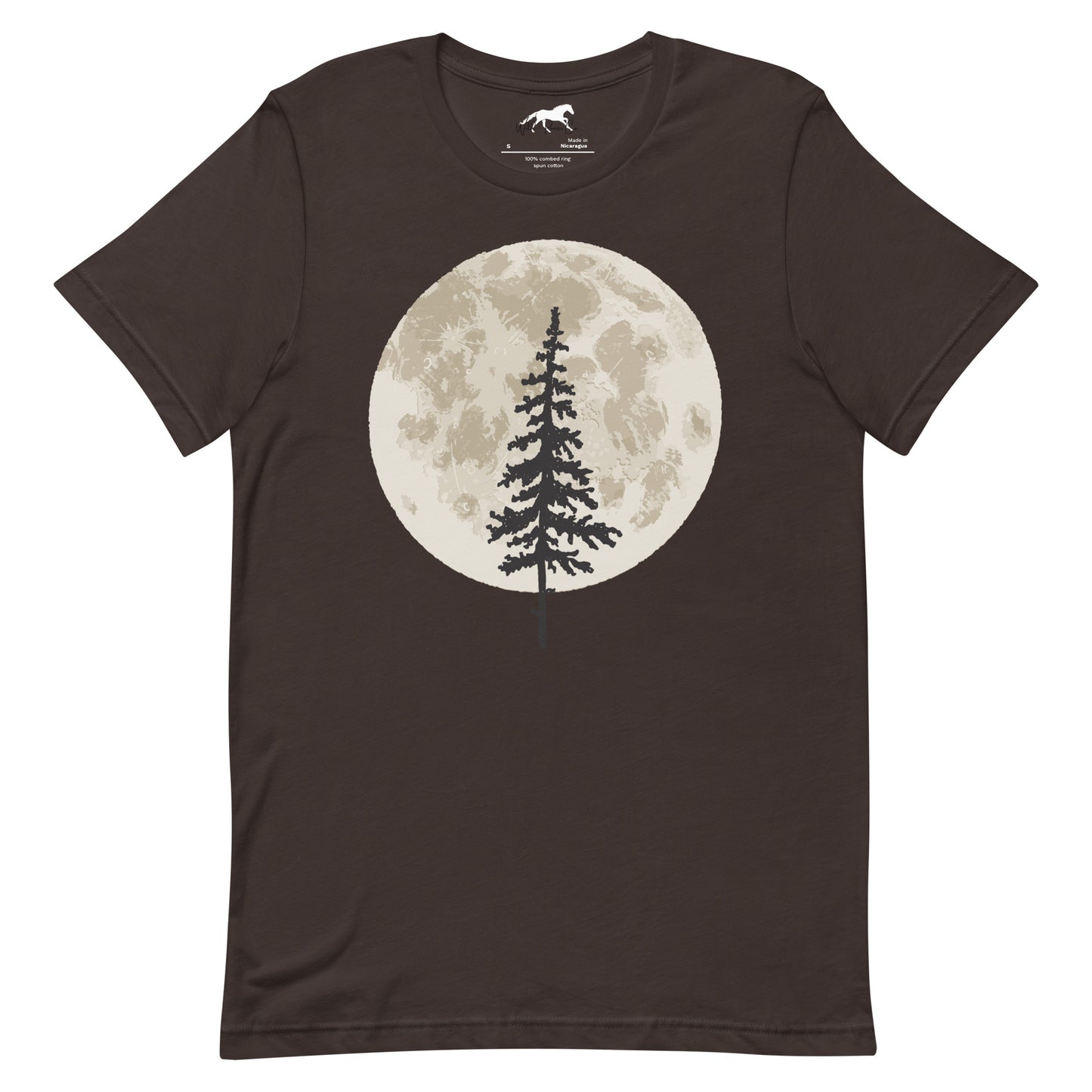 Unisex T-shirt - Moon and lone pine tree