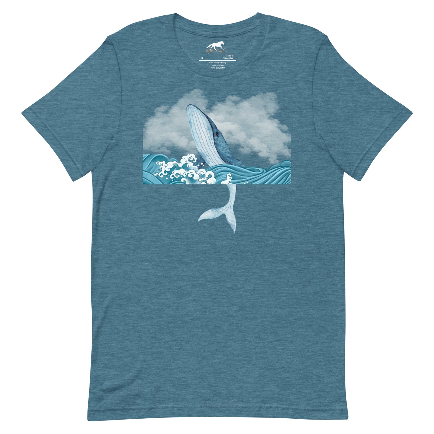 Unisex T-shirt with breaching whale