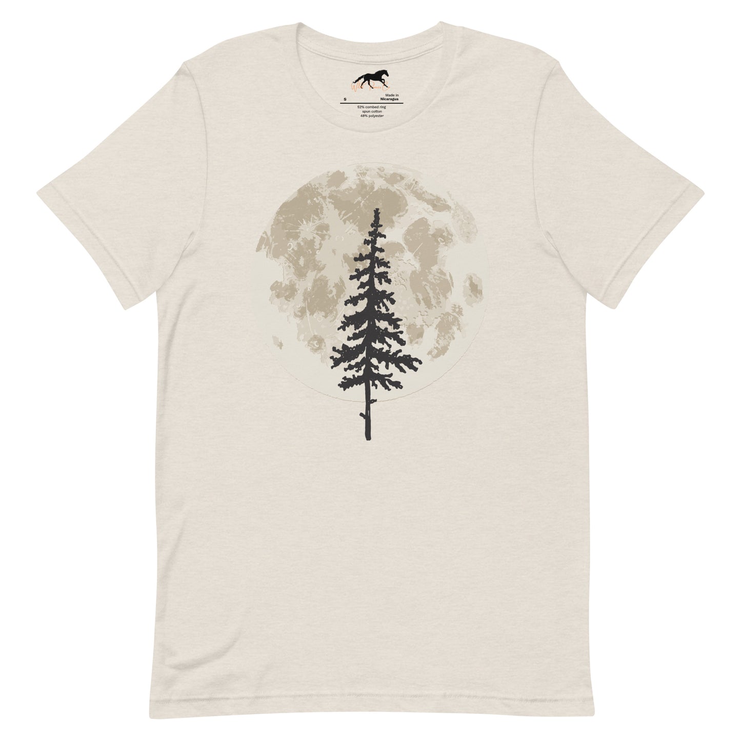 Unisex T-shirt - Moon and lone pine tree