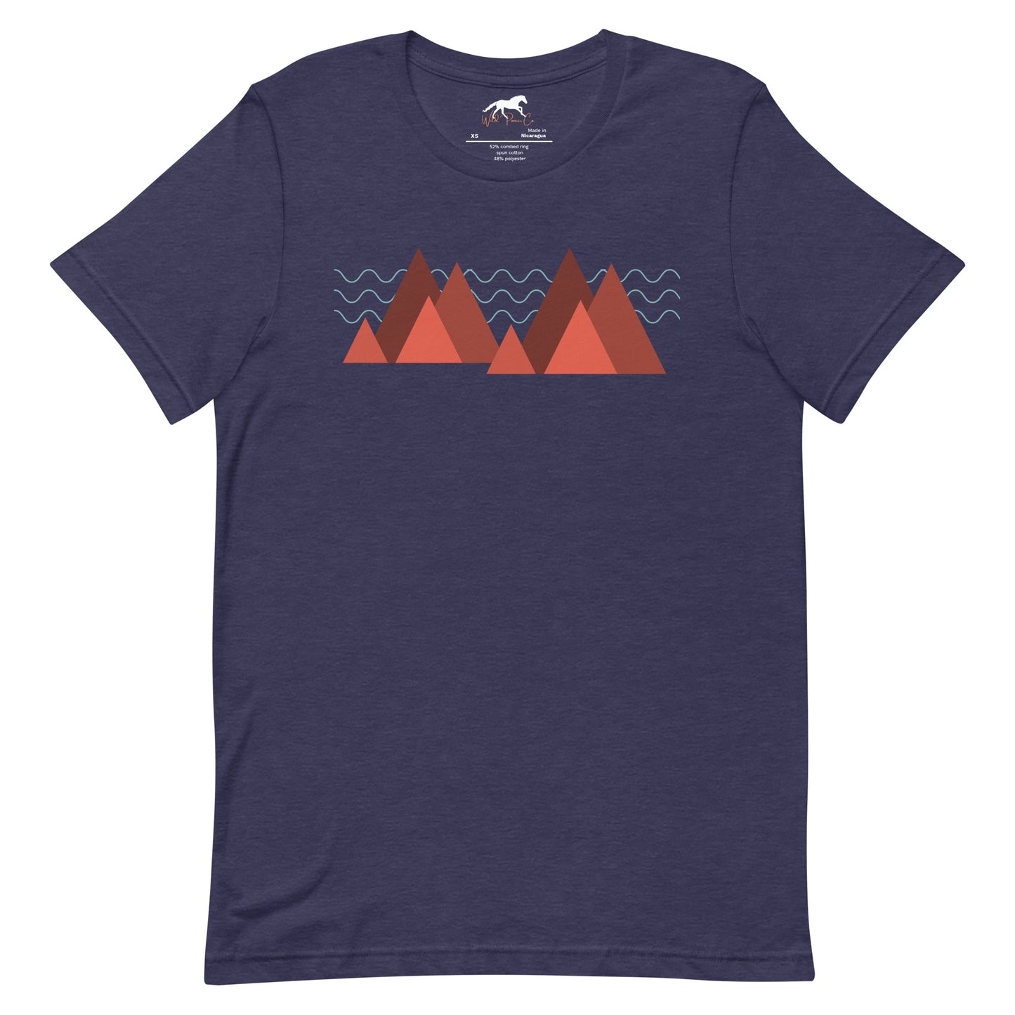 Unisex T-shirt Geometric mountains and clouds