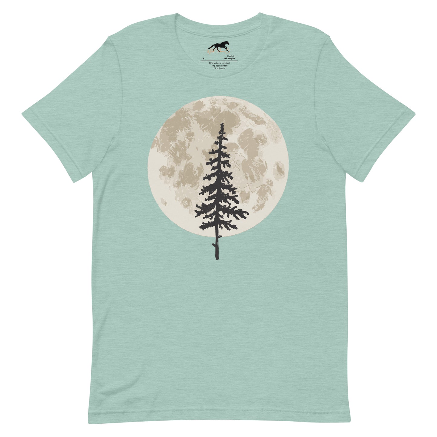 Unisex T-shirt - Moon and lone pine tree