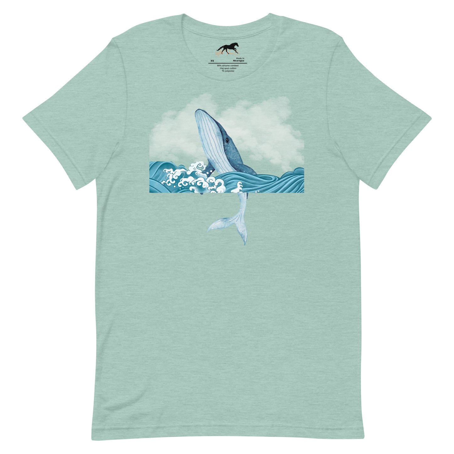 Unisex T-shirt with breaching whale