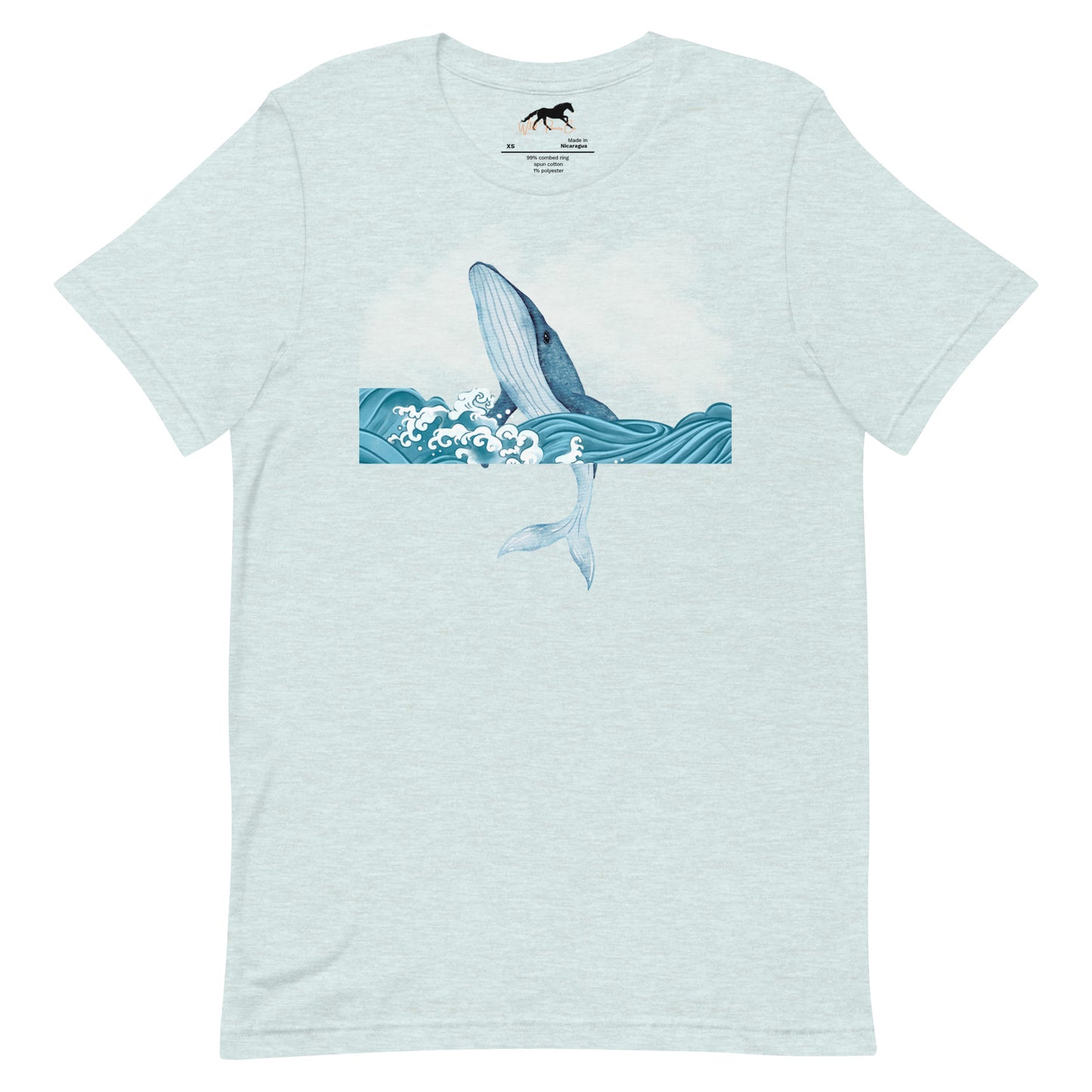 Unisex T-shirt with breaching whale