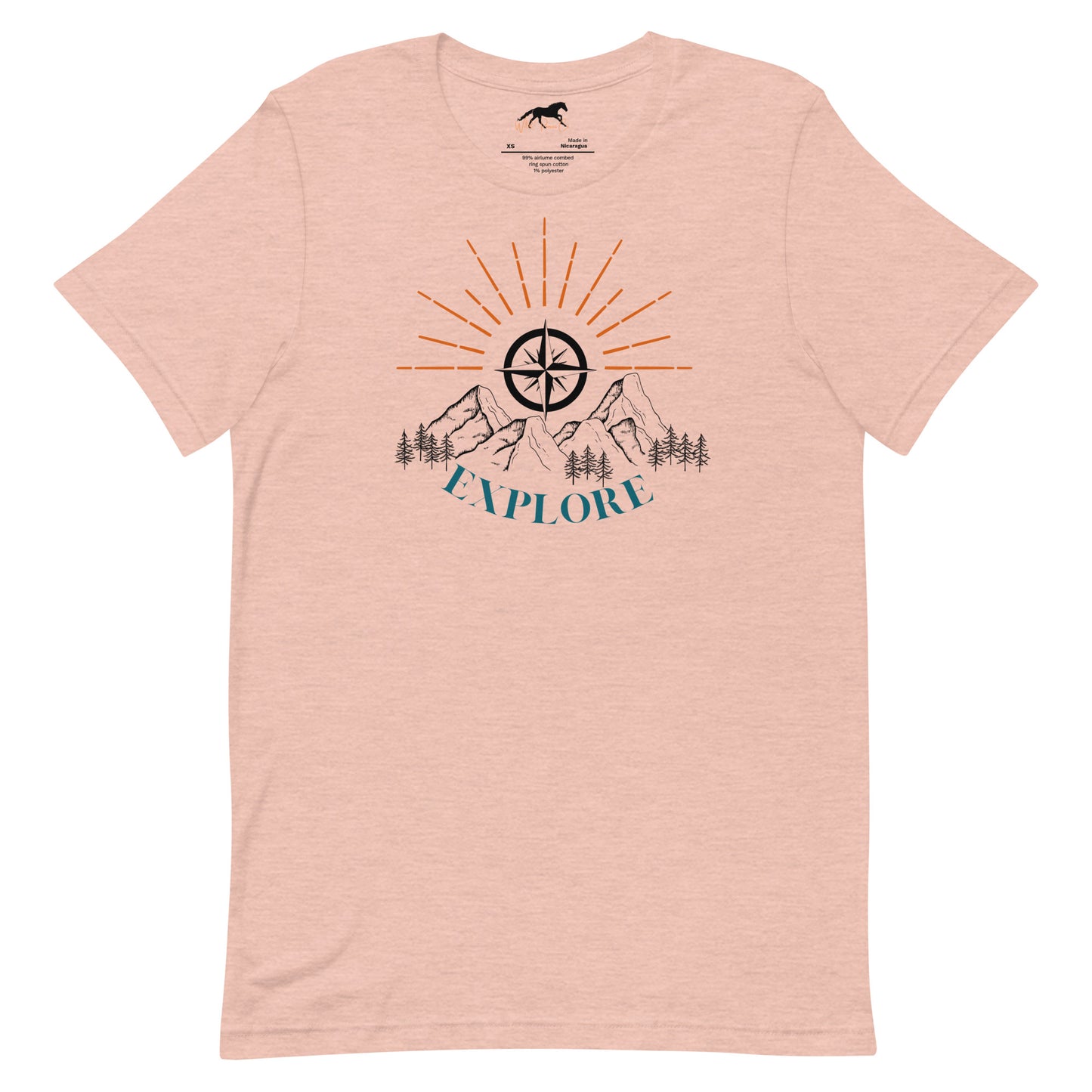 Unisex T-shirt - Mountains, compass, explore