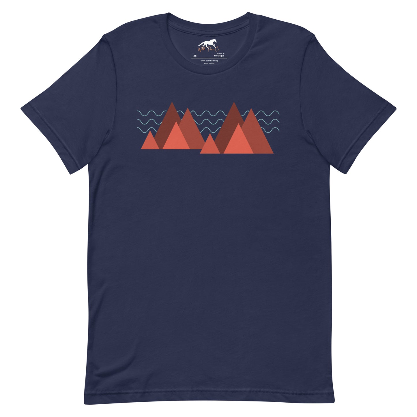 Unisex T-shirt Geometric mountains and clouds