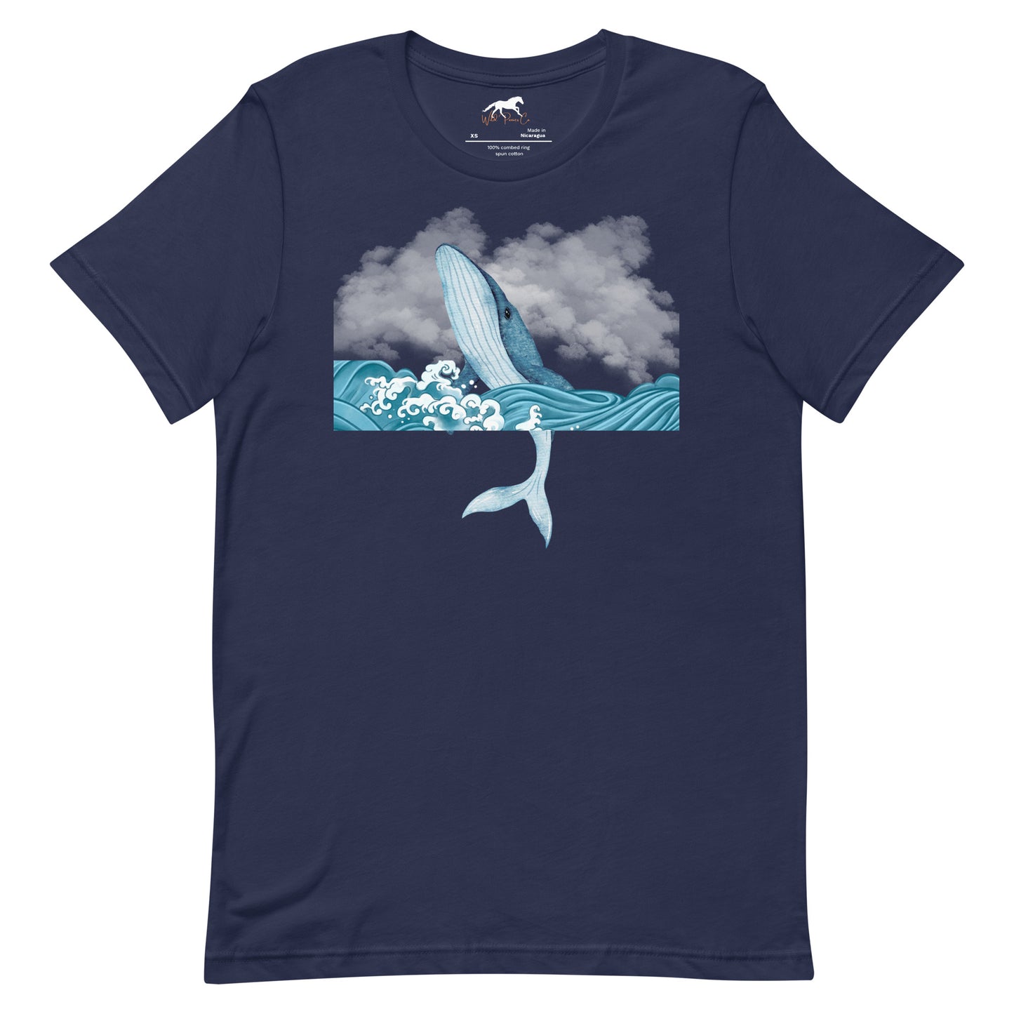 Unisex T-shirt with breaching whale