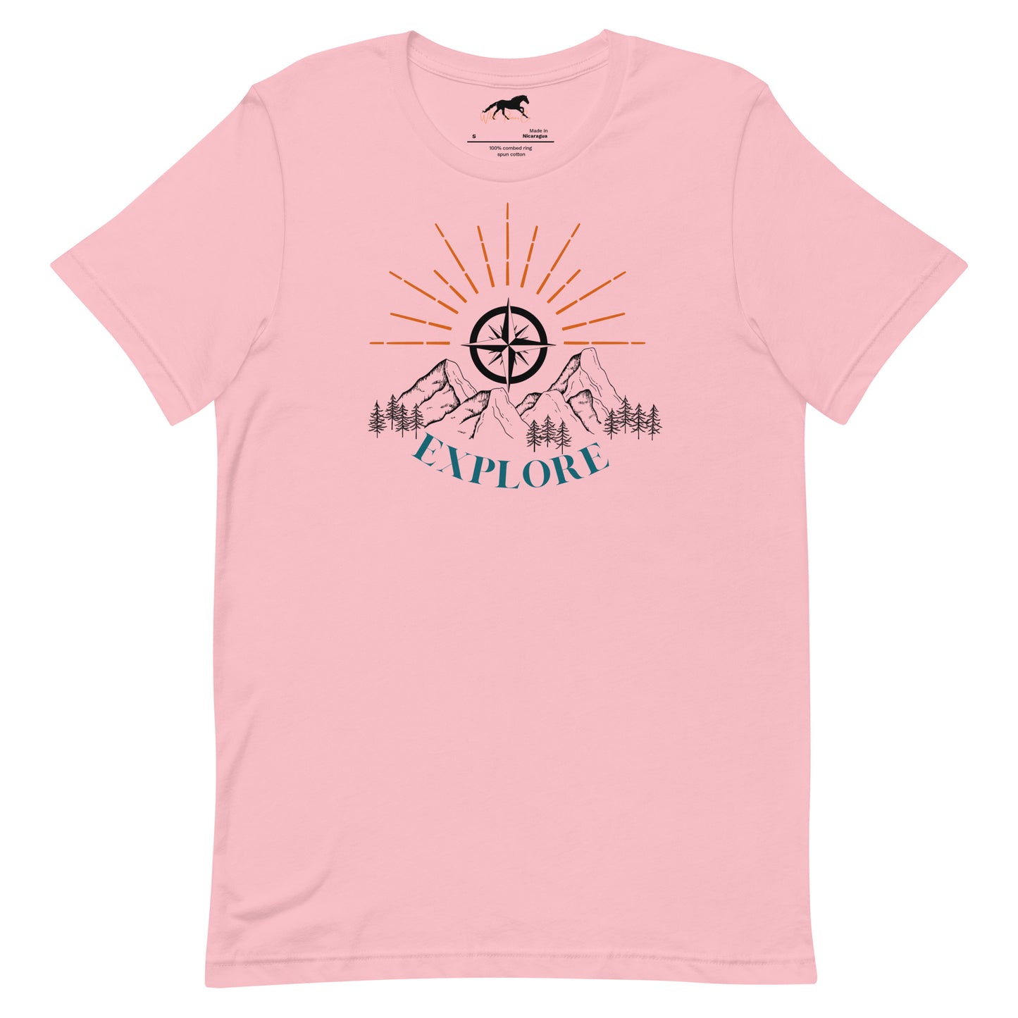 Unisex T-shirt - Mountains, compass, explore