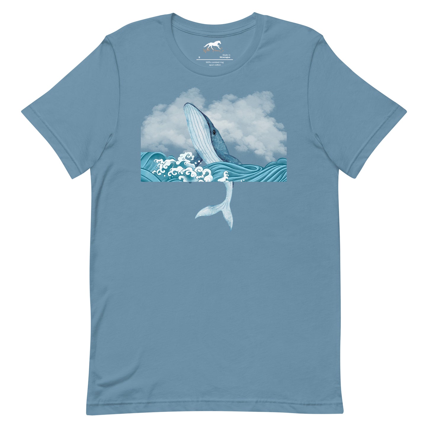 Unisex T-shirt with breaching whale