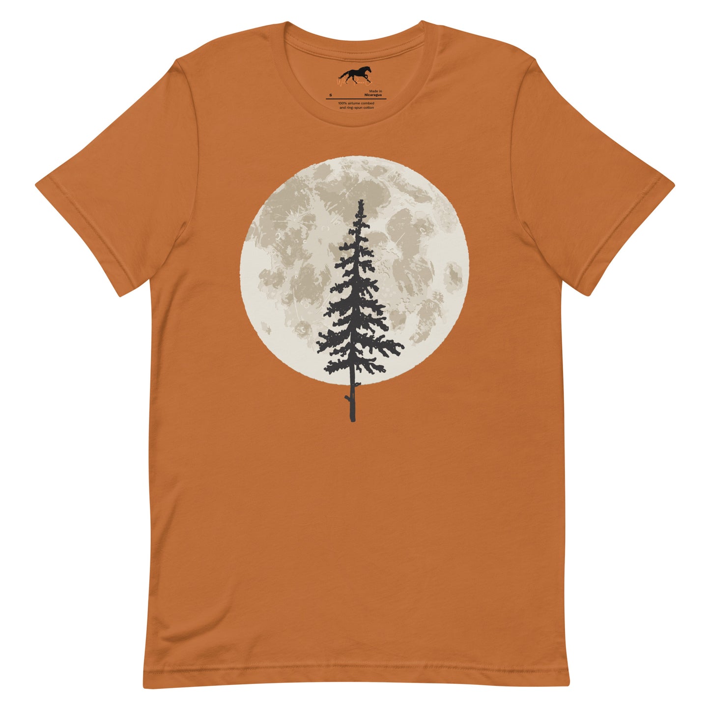 Unisex T-shirt - Moon and lone pine tree